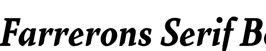 Farrerons Serif Bold Italic Font Download Free